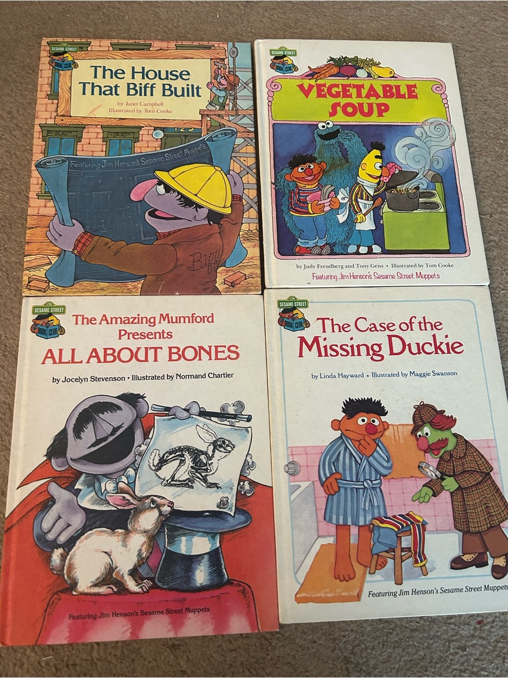 Sesame Street Children's Books Bundle of 4 vintage